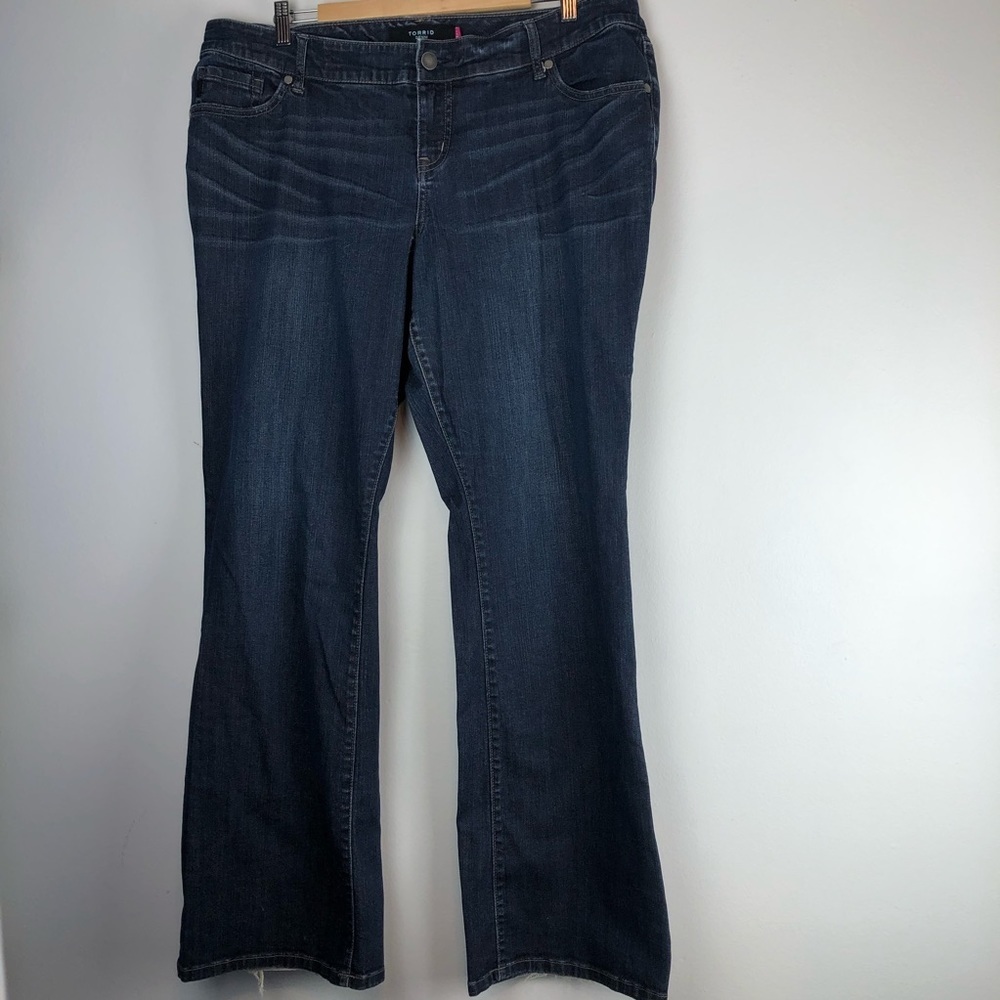TORRID Dark Denim Boot Cut Style Jeans Size 16R